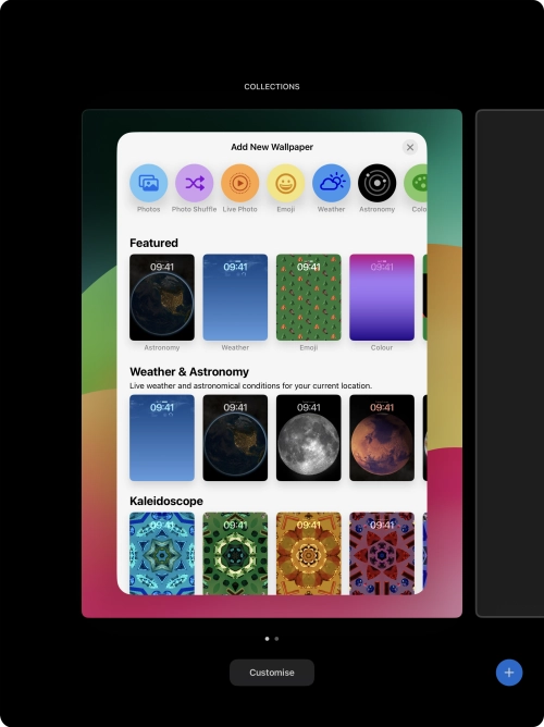 Press the required category and follow the instructions on the screen to select the required background image.