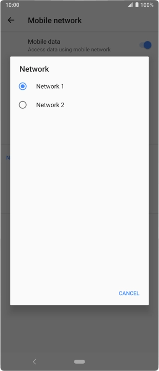 Press the required network.