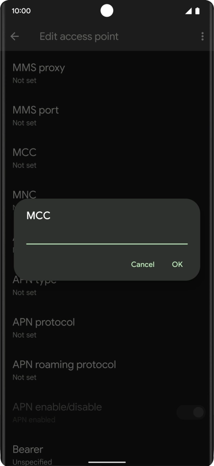 Key in 234 and press OK.