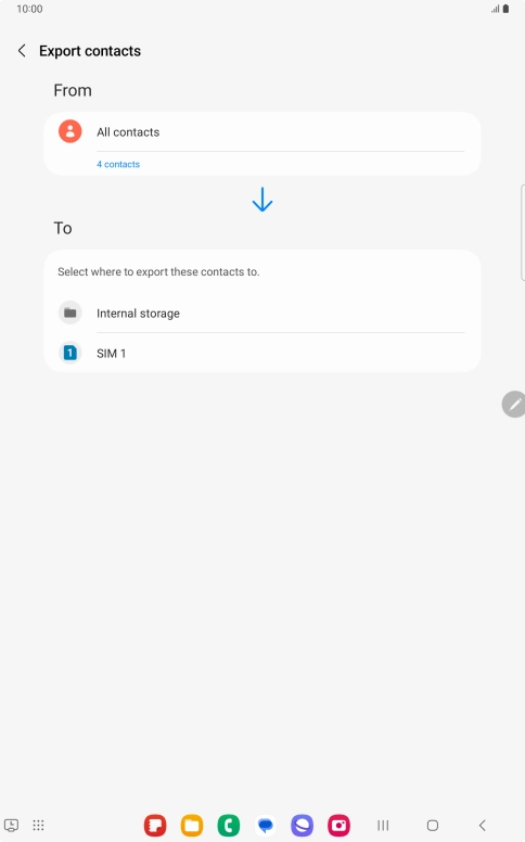 Press the name of the SIM.