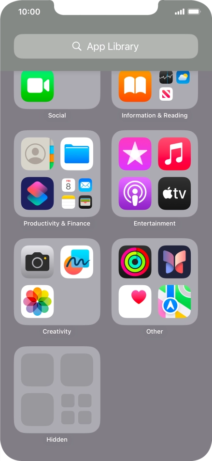 The app is now placed in the Hidden folder in the App Library.