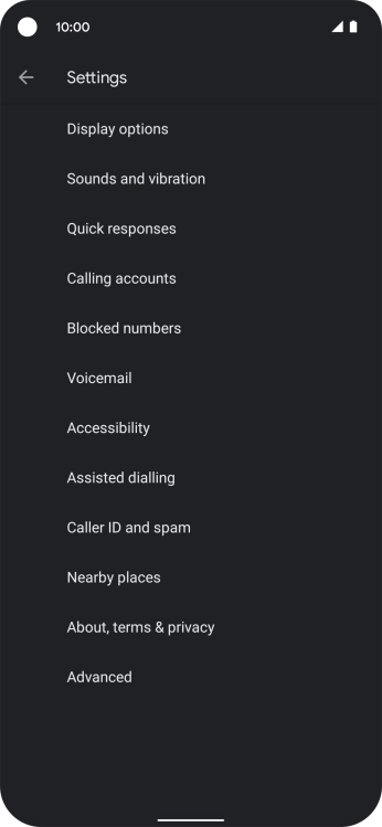 Press Calling accounts.
