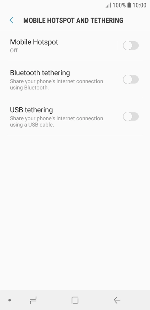 Press Mobile Hotspot.