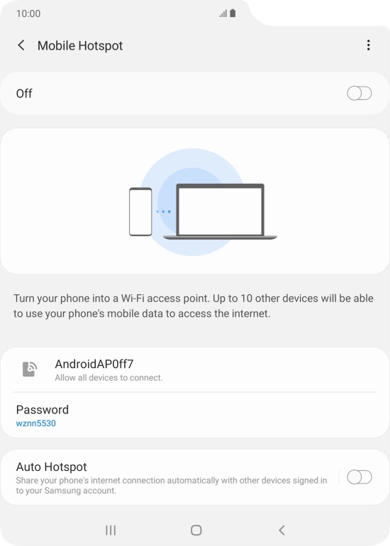 Press the menu icon.