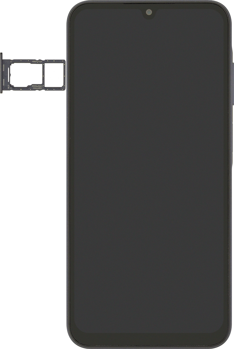 Turn your SIM so the angled corner of the SIM matches the angled corner of the SIM holder and place your SIM in the SIM holder.