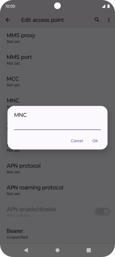 Key in 33 and press OK.