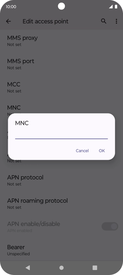 Key in 33 and press OK.