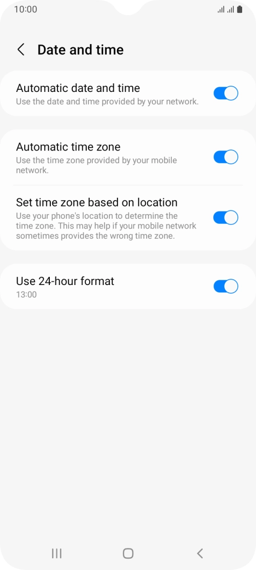 Press the Home key to return to the home screen.