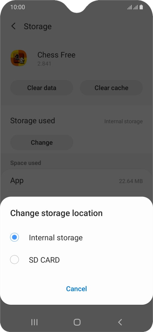 Press the name of the memory card.
