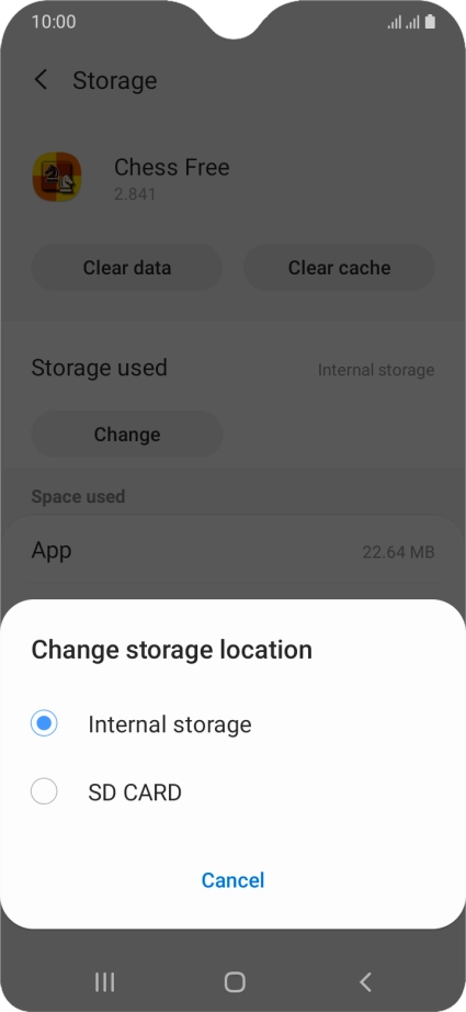 Press the name of the memory card.
