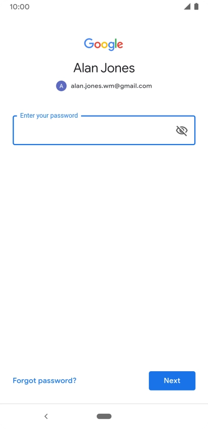 Press the field below 