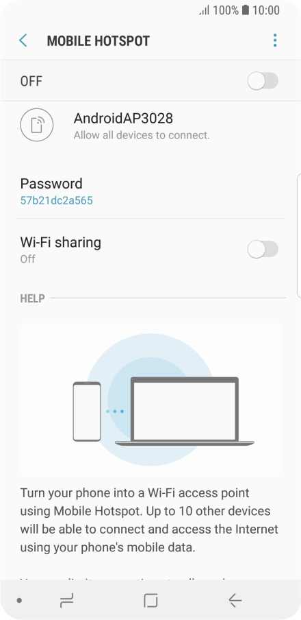 Press the menu icon.