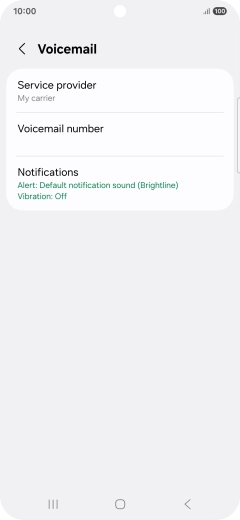 Press Voicemail number.