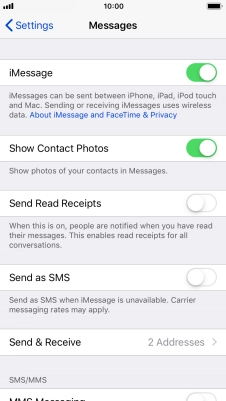 Press the indicator next to 
