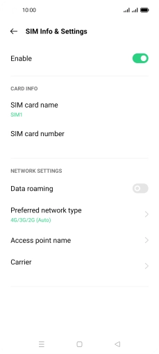 Press Access point name.
