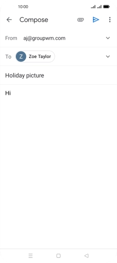 Press the attachment icon.