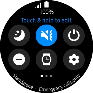 Press the suppression of calls and notifications icon.