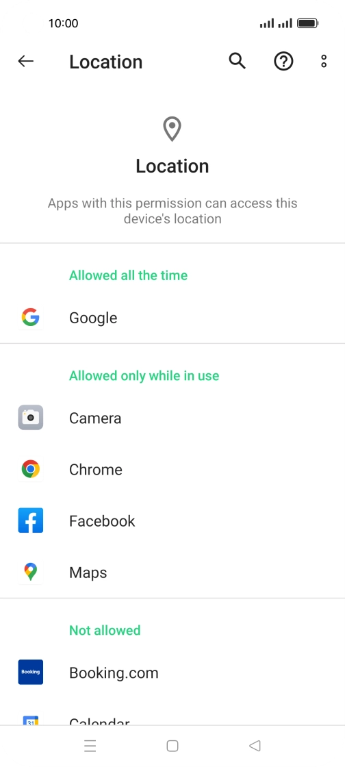 Press the required app.