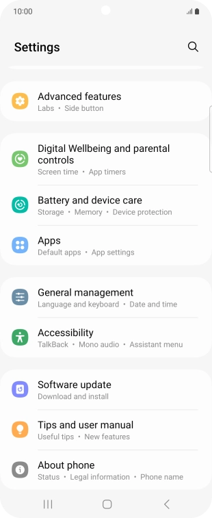 Press Software update.