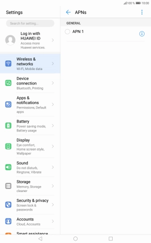 Press the menu icon.