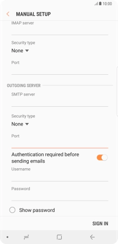Press the field below 