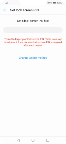 Press Change unlock method.