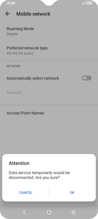 Press OK and your phone will search for networks.