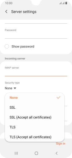 Press None to turn off the function.