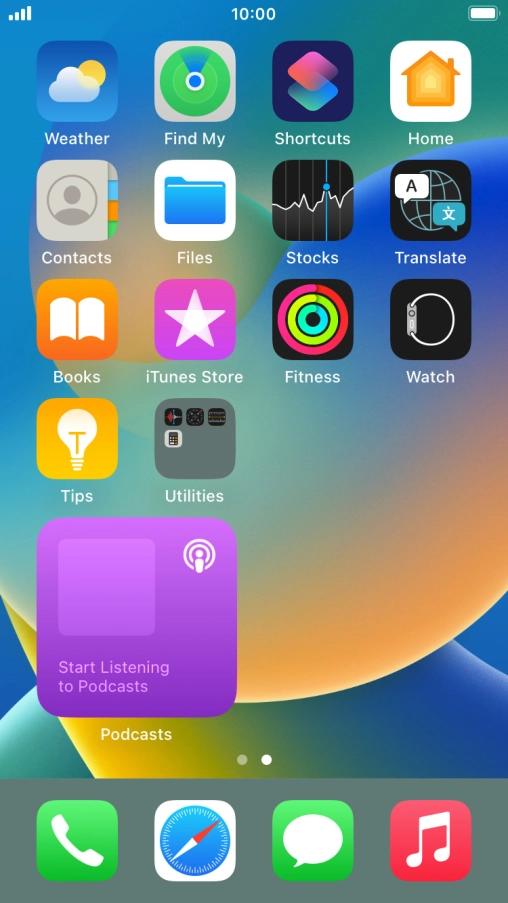 If you're using a Widget Stack: slide up or down on the stack to select the required widget.