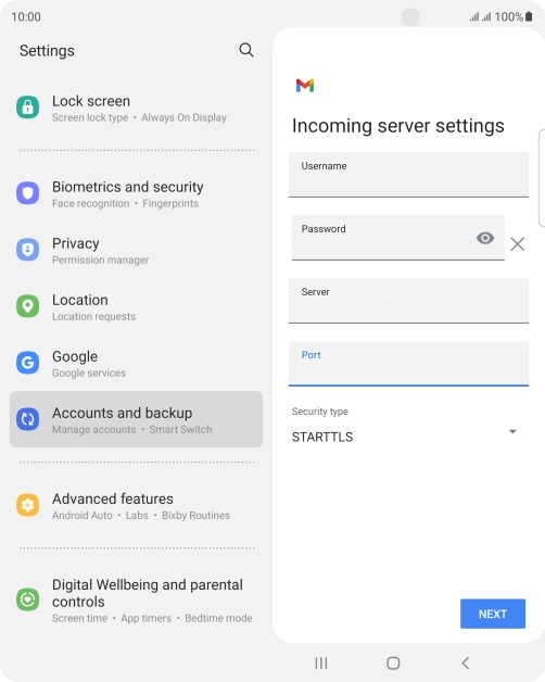 Press the drop down list below 