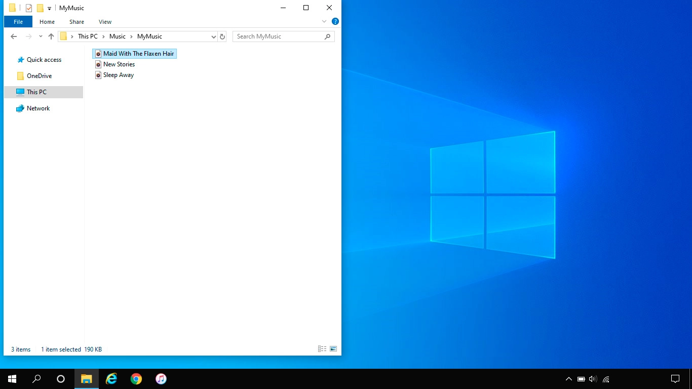 Highlight the required file and move or copy it to the required location.