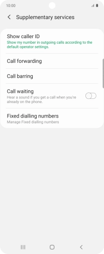 Press Call forwarding.