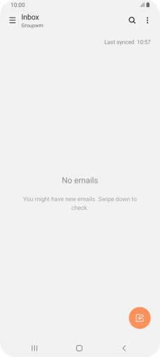 Slide your finger right starting from the left side of the screen.