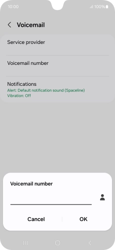 Key in +447953222222 and press OK.