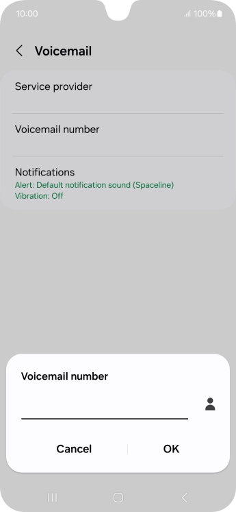 Key in +447953222222 and press OK.