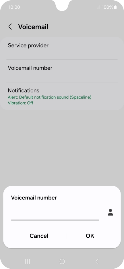 Key in +447953222222 and press OK.