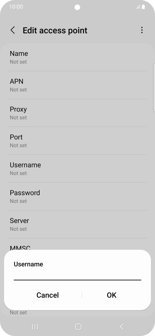 Key in eesecure and press OK.