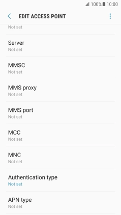 Press MMS proxy.