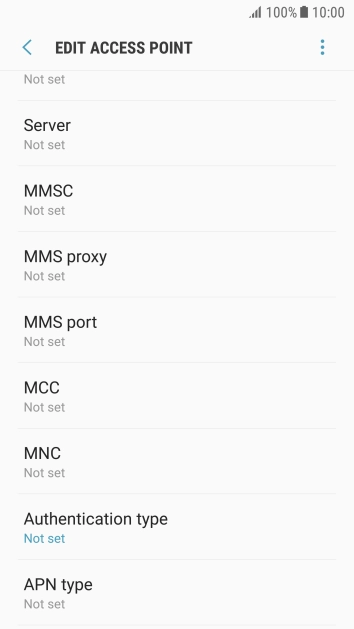Press MMS proxy.