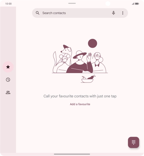Press the menu icon.