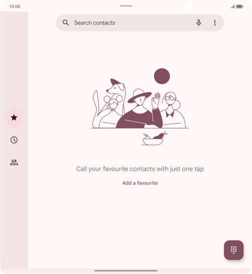 Press the menu icon.