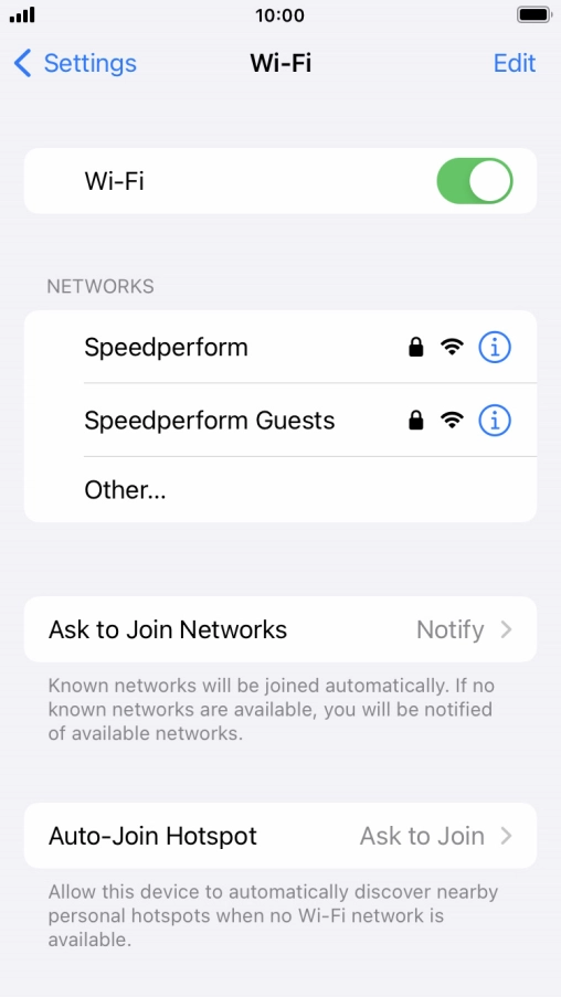 Press the required Wi-Fi network and key in the password for the Wi-Fi network.
