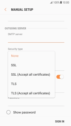 Press None to turn off the function.