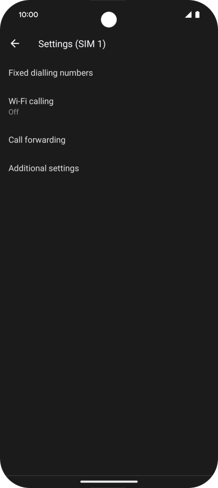 Press Additional settings.