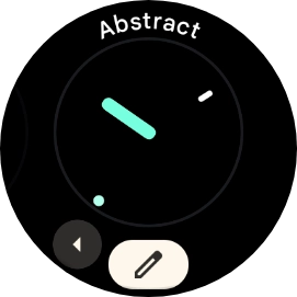 Slide your finger right or left to see the available watch faces.