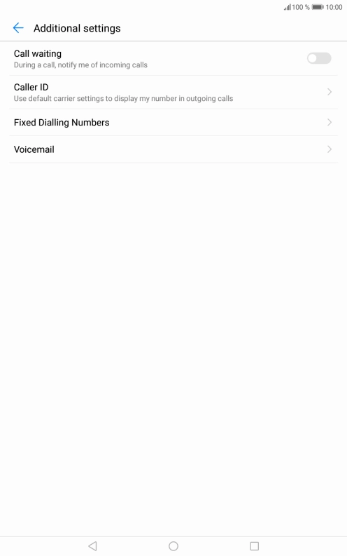 Press Fixed Dialling Numbers.