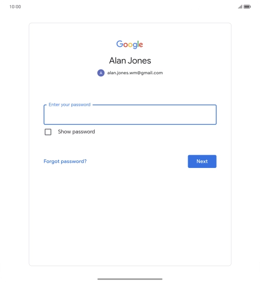 Press the field below 