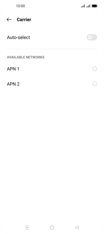 Press the required network.