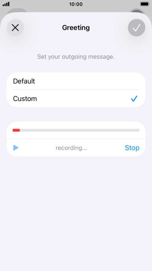 Press Stop to stop recording.