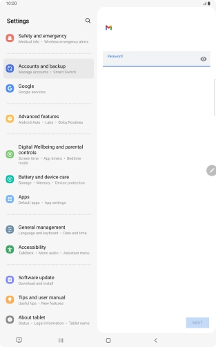 Press the field below 